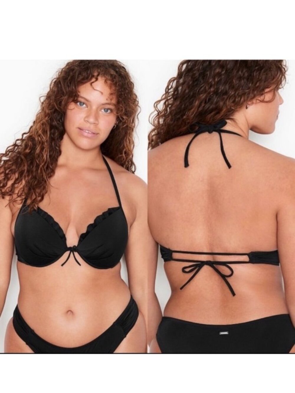 Victoria's Secret | Black "The Fabulous" Bikini Top | Size Medium